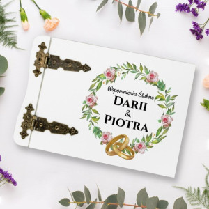 Album na zdjęcia z dedykacją na prezent dla nowożeńców - Ślubne Wspomnienia