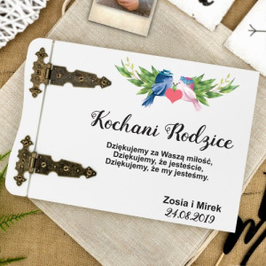 Album na zdjęcia z nadrukiem dla rodziców - Zakochane Ptaszki