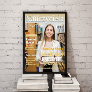 Okładka magazynu ze zdjęciem dla polonistki - Wzór