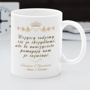 Kubek z nadrukiem dla nauczyciela - Skrzydła Liryki