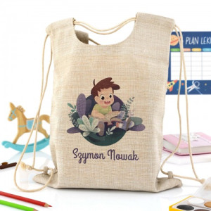 Plecak worek na buty do przedszkola z personalizacją - Śmieszek