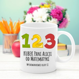 Kubek z nadrukiem dla matematyka - Cyferki