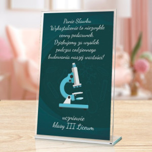 Statuetka dla nauczyciela chemii z nadrukiem - W podzięce