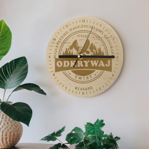 Zegar z grawerem dla geografa - Droga na szczyt