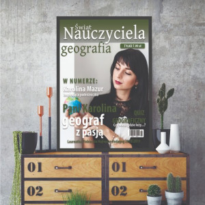 Okładka magazynu ze zdjęciem geografa - Nauczyciel z pasją