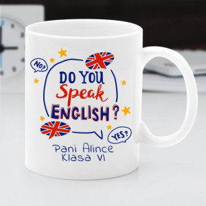 Kubek z nadrukiem dla nauczyciela angielskiego - Do you speak english?