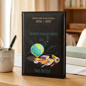 Kalendarz dla geografa 2026/2027 z nadrukiem - Podróżnik
