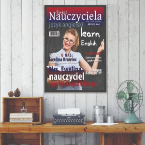 Okładka magazynu ze zdjęciem w ramie dla nauczyciela - Perfect English
