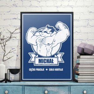 Plakat w ramce (30x40 cm) z dedykacją dla chłopaka - Body