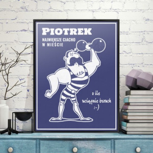 Plakat w ramce (30x40 cm) z dedykacją dla niego - Ciacho