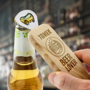 Otwieracz do butelek z drewna - Beer Lover