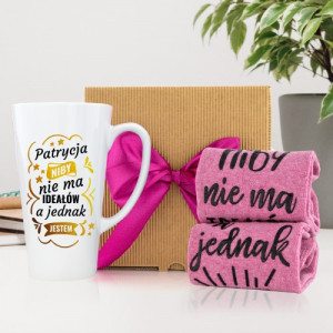 Kubek z nadrukiem  skarpetki dla niej - Ideał