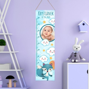 Miarka wzrostu z nadrukiem dla dziecka - Rośnij zdrowo