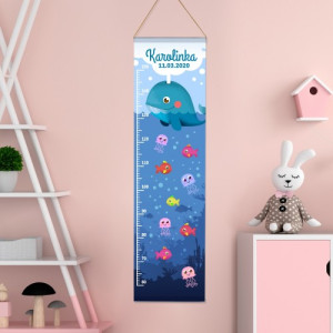 Miarka wzrostu z imieniem dla dziecka - Głębia Oceanu