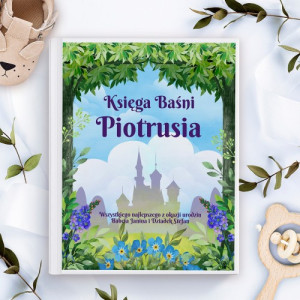 Księga Baśni Czerwony kapturek z nadrukiem dla dziecka - Zaczarowany świat