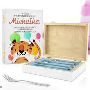 Sztućce dla dzieci z grawerem - Tygrysek