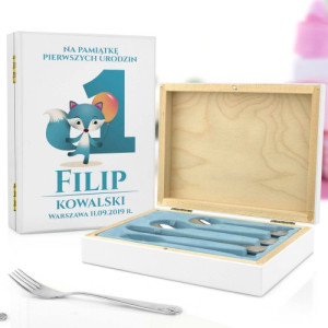 Sztućce dla dzieci z grawerem - Lisek i Balonik