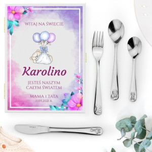 Sztućce dla dzieci z grawerem - Witaj Mała