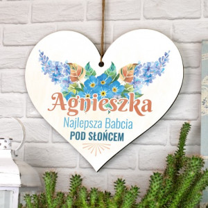 Tabliczka serce z dedykacją - Dla Najlepszej babci pod słońcem
