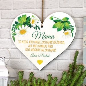 Tabliczka serce z dedykacją - Niezastąpiona Mama