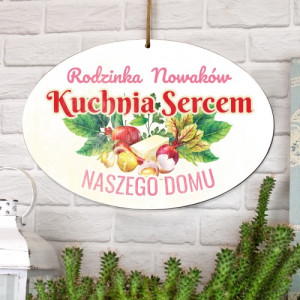 Tabliczka z dedykacją na prezent dla pary - Serce Domu