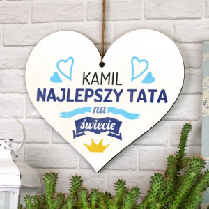 Tabliczka serce z dedykacją - Najlepszy tata