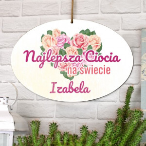 Tabliczka z dedykacją na prezent dla cioci - Najlepsza