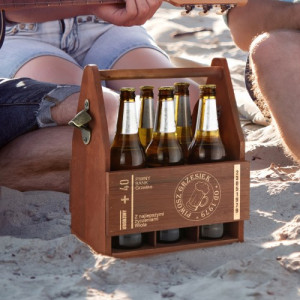 Skrzynka na piwo z otwieraczem na 40 urodziny - Bank Piwny