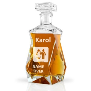 Karafka z grawerem dla niego na wieczór kawalerski - Game Over