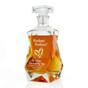 Karafka z nadrukiem dla rodziców - Bez Was nie byłoby nas