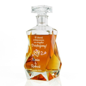 Karafka z nadrukiem na podziękowanie ślubne - Z wdzięcznością