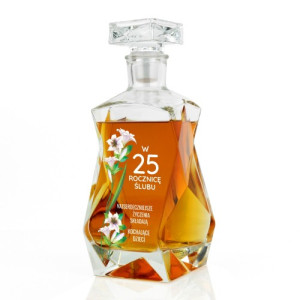 Karafka z nadrukiem na 25 rocznicę ślubu - Najserdeczniejsze życzenia
