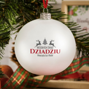 Bombka choinkowa z nadrukiem dla dziadka - W blasku świąt