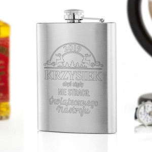 Piersiówka z grawerem pod choinkę dla niego - Na Podtrzymanie