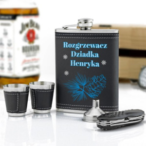 Piersiówka w zestawie na święta - Rozgrzewacz Dziadka