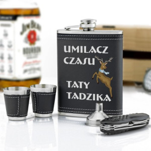 Piersiówka w zestawie na święta - Umilacz czasu Taty