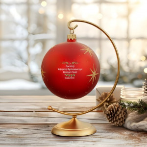 Bombka choinkowa ze stojakiem - Naszej Pani