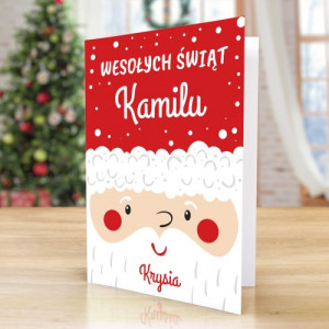 Kartka na Boże Narodzenie - Szczęście w Opłatku