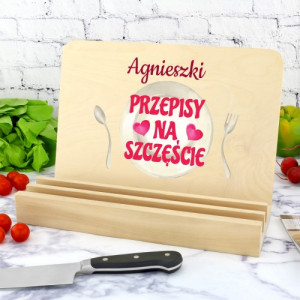 Podstawka pod książkę kucharską z nadrukiem - Na Szczęście