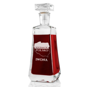 Karafka z grawerem - Urodzona dla Polski