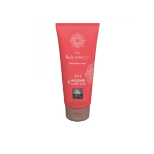 Shiatsu - 200ml - Żel 2w1 masaż i poślizg ( Zapach Truskawki )