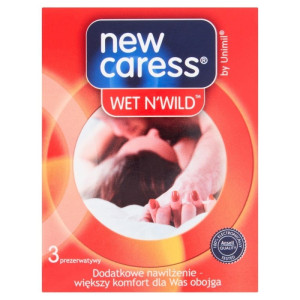 Prezerwatywy - New Caress Wet N'Wild - 3 szt.