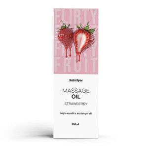 Naturalny olejek do masażu o zapachu truskawki - Satisfyer High-Quality Massage Oil - 250 ml