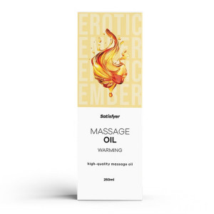 Naturalny olejek do masażu rozgrzewający bezzapachowy - Satisfyer High-Quality Massage Oil - 250 ml