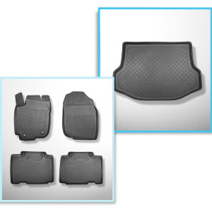 Conjunto de alfombrilla para maletero y alfombrillas para el interior del coche TPE para: Toyota RAV4 IV SUV (03.2013-12.2018) - no adecuado para ver