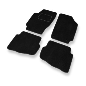 Alfombrillas de Velour adecuadas para Skoda Fabia I Hatchback, Familiar, Berlina (1999-2007) - alfombras para coche - Premium color negro