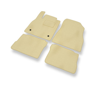 Alfombrillas de Velour adecuadas para Nissan Micra V Hatchback (2017-2023) - alfombras para coche - Premium color beige