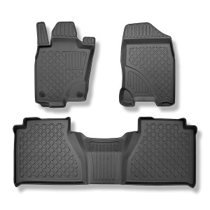 Alfombrillas de TPE adecuadas para Mercedes-Benz Classe X 470 Pick-Up (11.2017-....) - sin extintor en el lado del pasajero - alfombras para coche