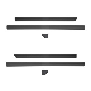 Protectores laterales negros para el coche Volkswagen Transporter T5 Furgoneta (2004-2015) - (distancia entre ejes corta)