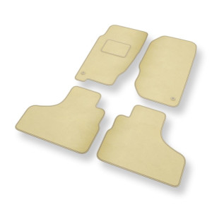 Alfombrillas de Velour adecuadas para Jeep Liberty SUV (2001-2007) - alfombras para coche - Premium color beige